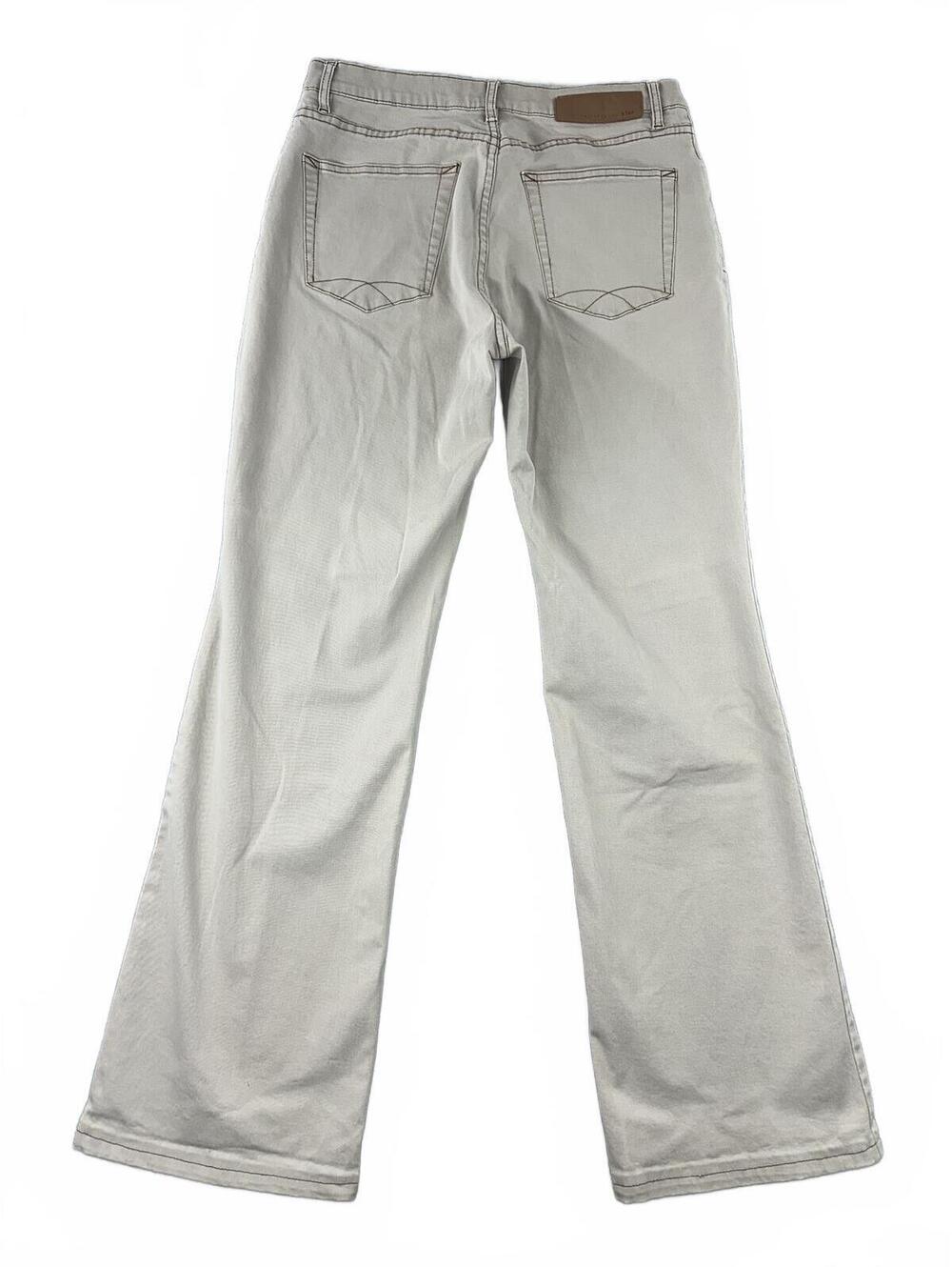 Christopher Blue Light Gray Stretch Bootcut Jeans Y2K Minimalist Casual - Picture 3 of 8